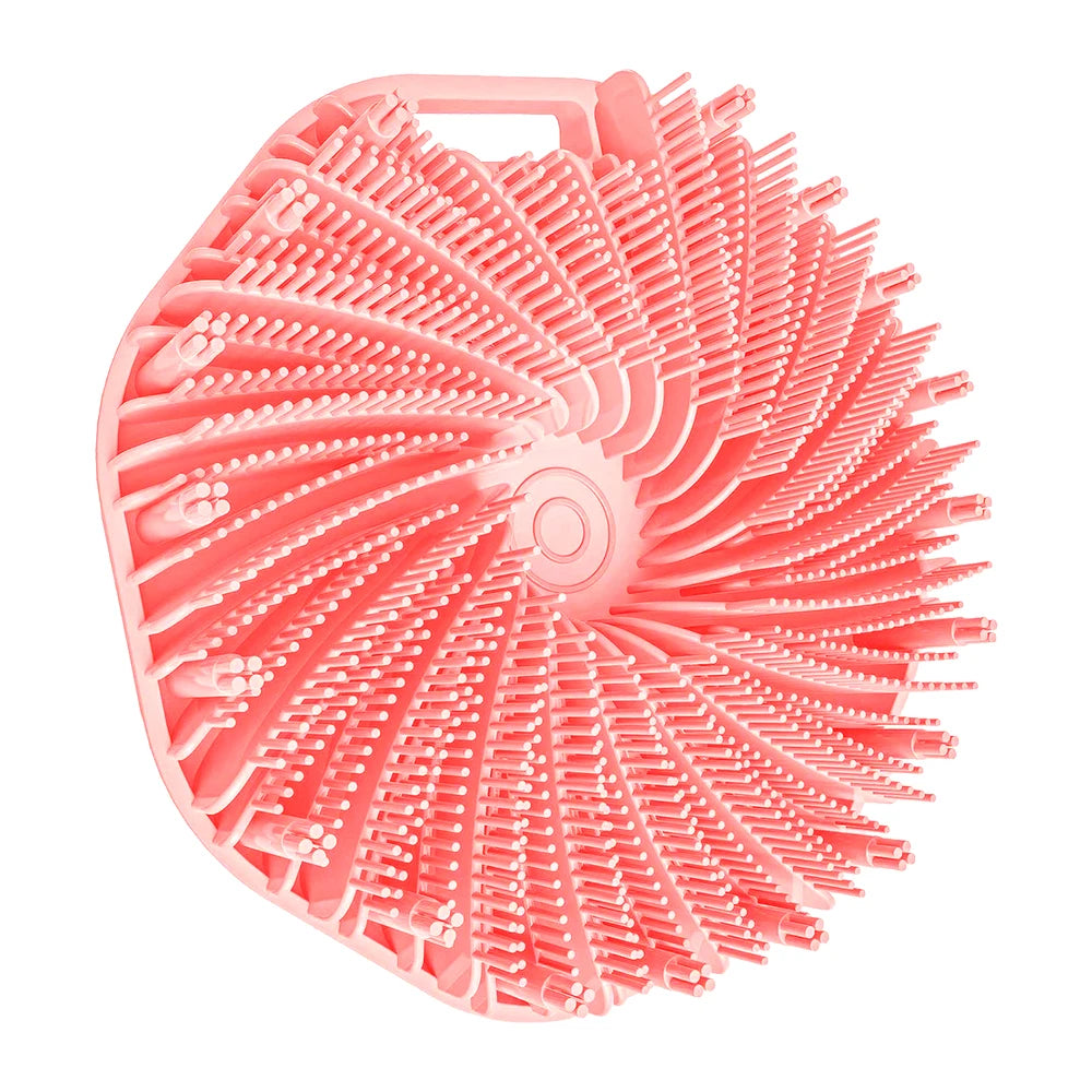 Soft Silicone Body Scrubber with Ergonomic Handle gj31-pink-2 by HitMyNeed