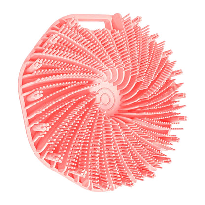 Soft Silicone Body Scrubber with Ergonomic Handle gj31-pink-2 by HitMyNeed
