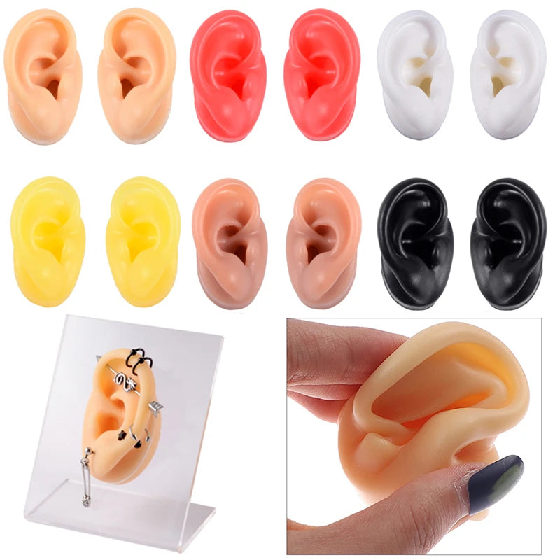 Soft Silicone Ear Piercing & Tattoo Practice Model by HitMyNeed