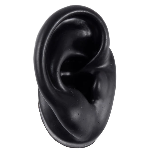 Soft Silicone Ear Piercing & Tattoo Practice Model black-right-ear by HitMyNeed