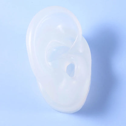 Soft Silicone Ear Piercing & Tattoo Practice Model clear-right-ear by HitMyNeed
