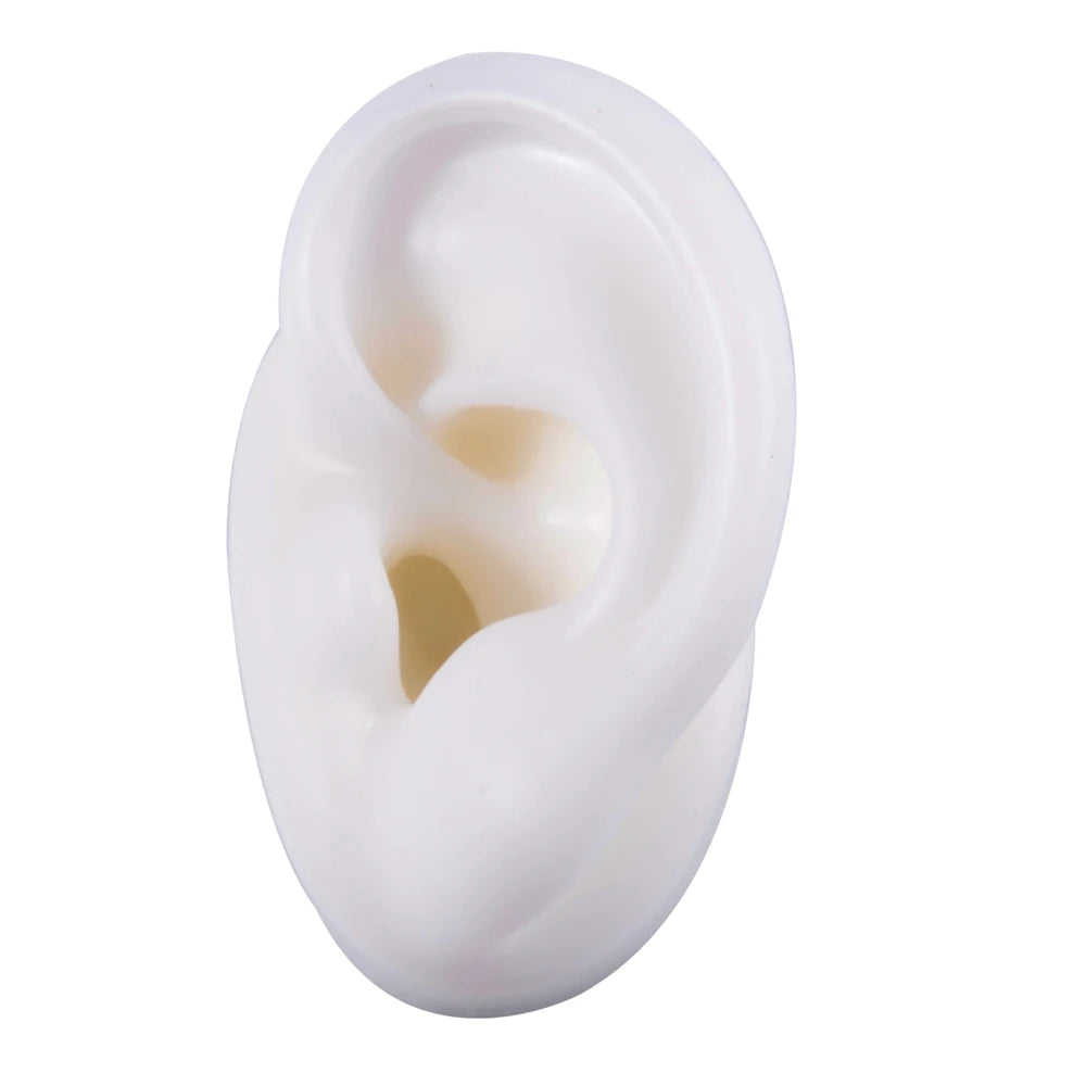 Soft Silicone Ear Piercing & Tattoo Practice Model white-left-ear by HitMyNeed