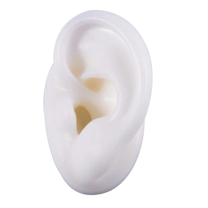 Soft Silicone Ear Piercing & Tattoo Practice Model white-left-ear by HitMyNeed