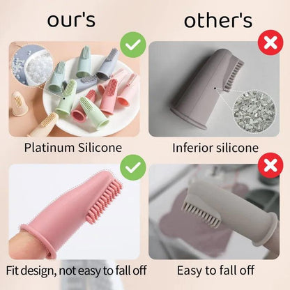 Soft Silicone Finger Dog Toothbrush (2 Pack) by HitMyNeed