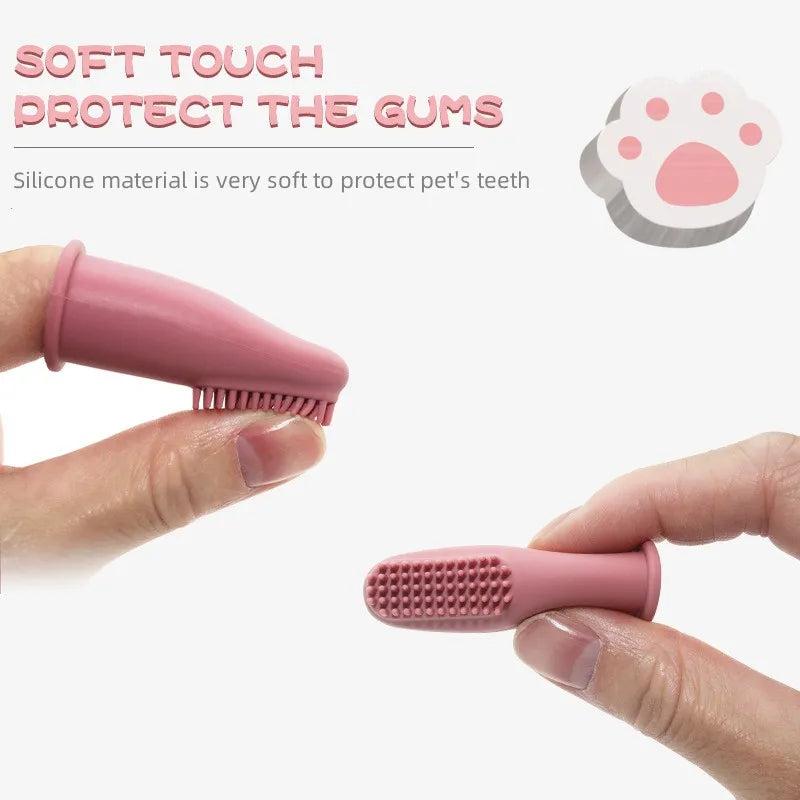 Soft Silicone Finger Dog Toothbrush (2 Pack) by HitMyNeed
