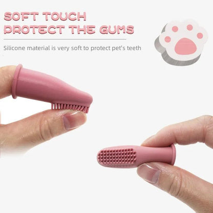 Soft Silicone Finger Dog Toothbrush (2 Pack) by HitMyNeed