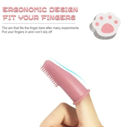 Soft Silicone Finger Dog Toothbrush (2 Pack) by HitMyNeed