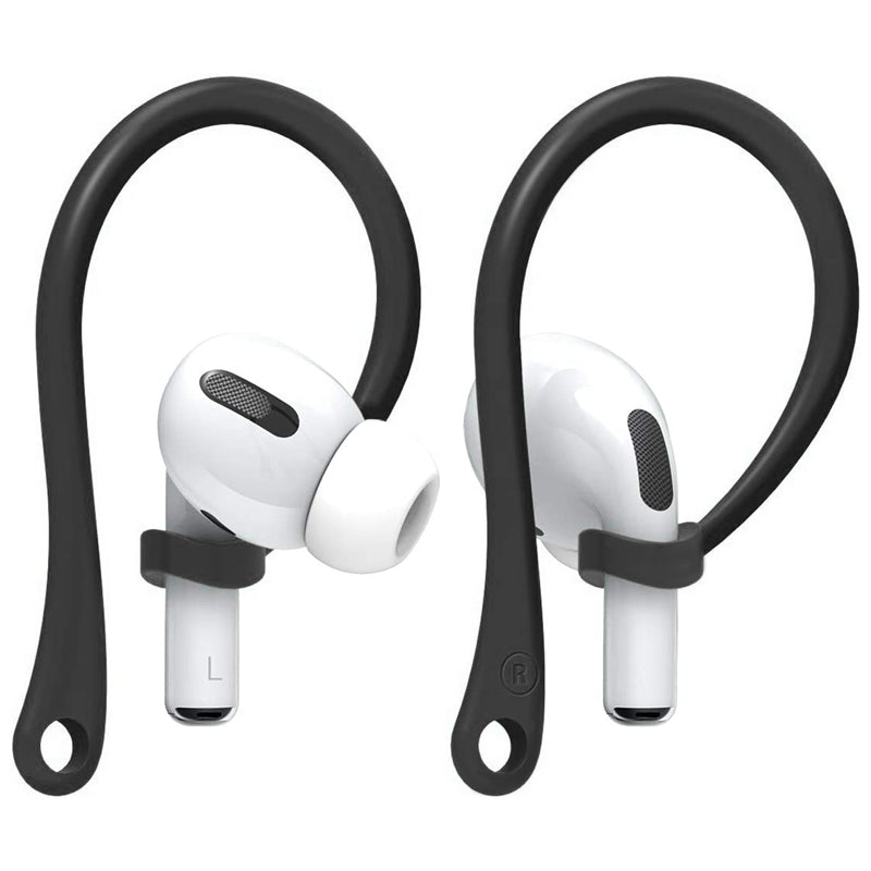 Soft Silicone Hooks for Wireless Earbuds (1 Pair) black by HitMyNeed