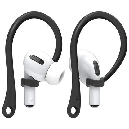 Soft Silicone Hooks for Wireless Earbuds (1 Pair) black by HitMyNeed