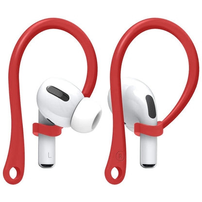 Soft Silicone Hooks for Wireless Earbuds (1 Pair) red by HitMyNeed