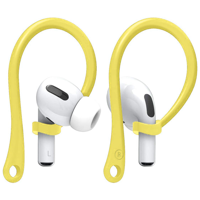 Soft Silicone Hooks for Wireless Earbuds (1 Pair) yellow by HitMyNeed