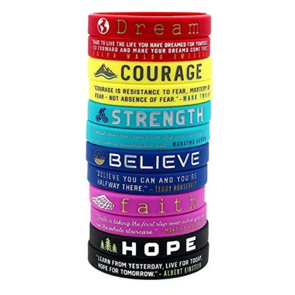 Soft Silicone Inspirational Wristband by HitMyNeed