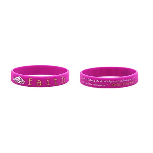 Soft Silicone Inspirational Wristband faith by HitMyNeed