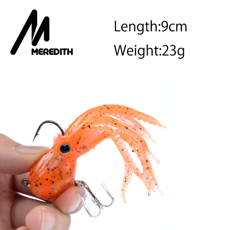 Soft Silicone Octopus Fishing Lure 9cm 23g by HitMyNeed