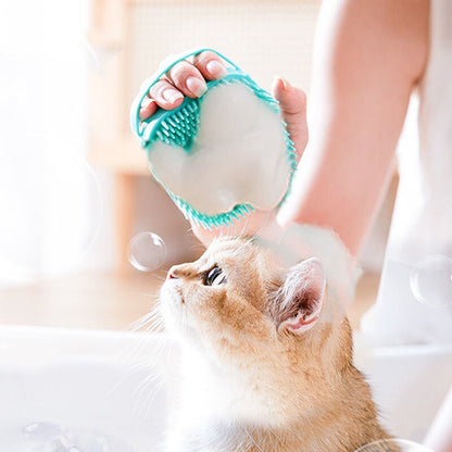 Soft Silicone Pet Bathing & Grooming Brush by HitMyNeed