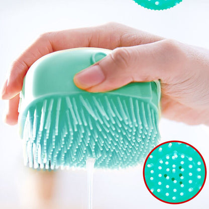 Soft Silicone Pet Bathing & Grooming Brush by HitMyNeed