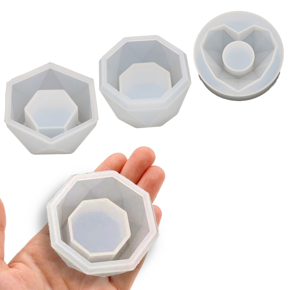Soft Silicone Plant Pot Molds Set (3 Shapes) by HitMyNeed