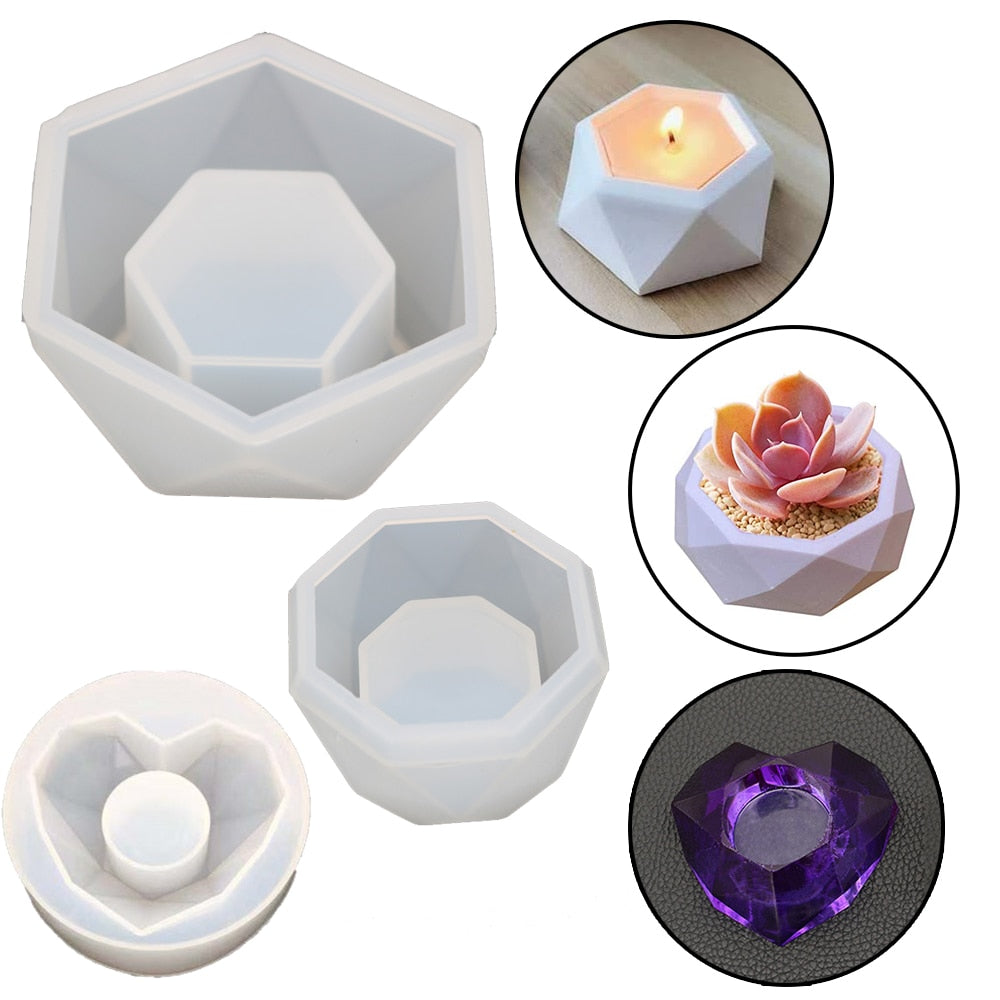 Soft Silicone Plant Pot Molds Set (3 Shapes) by HitMyNeed