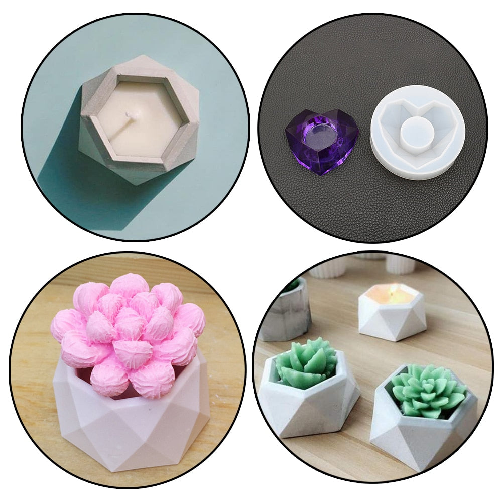 Soft Silicone Plant Pot Molds Set (3 Shapes) by HitMyNeed