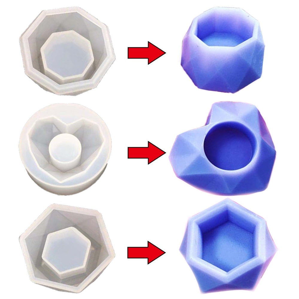 Soft Silicone Plant Pot Molds Set (3 Shapes) by HitMyNeed