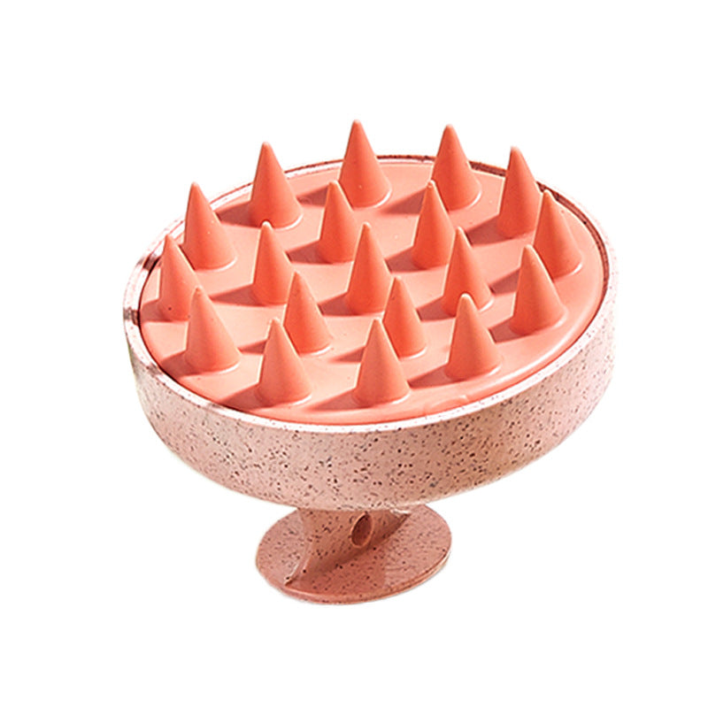 Soft Silicone Scalp Massager Brush pink by HitMyNeed