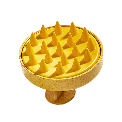 Soft Silicone Scalp Massager Brush yellow by HitMyNeed