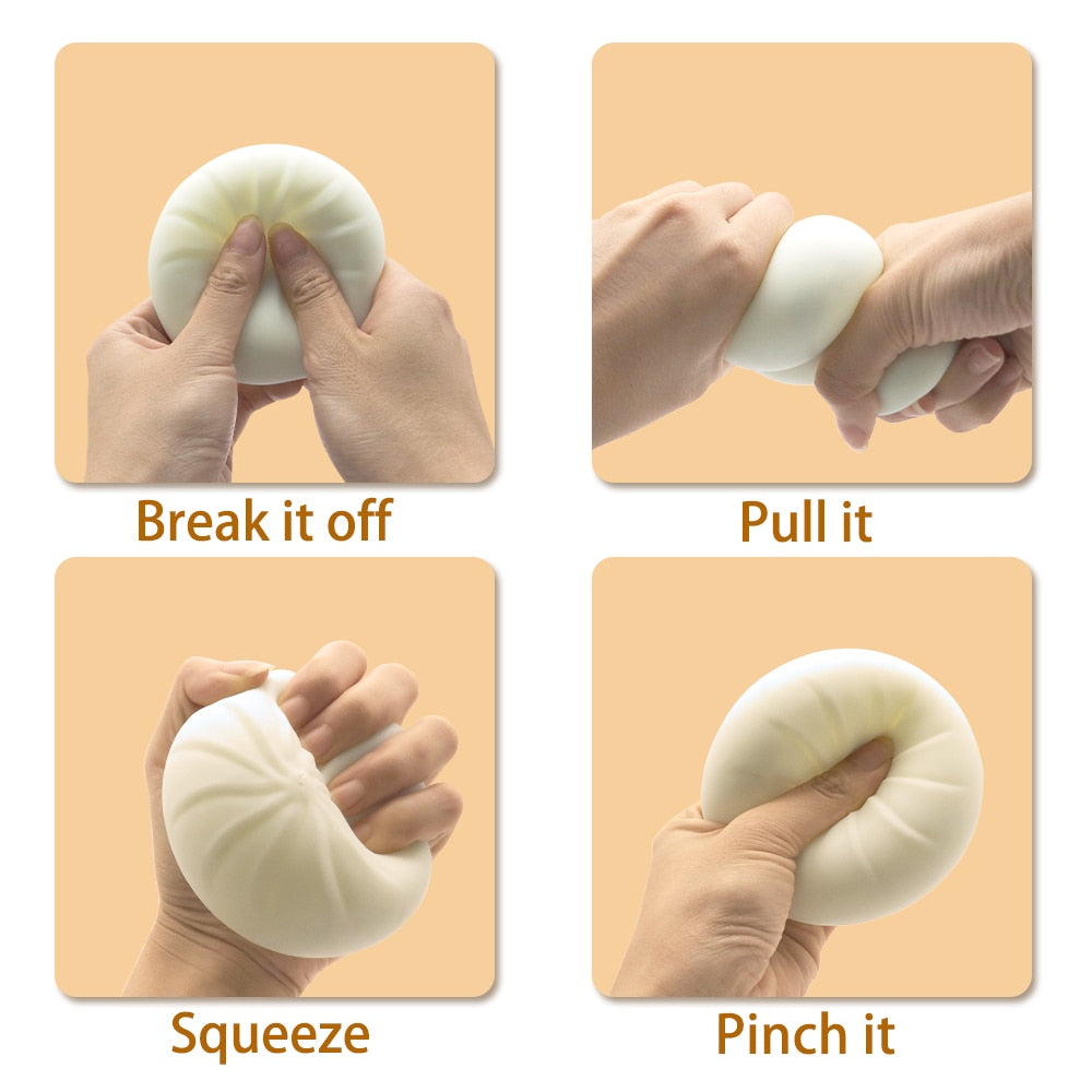 Soft Squishy Bun Anti-Stress Toy with Steamer Case by HitMyNeed