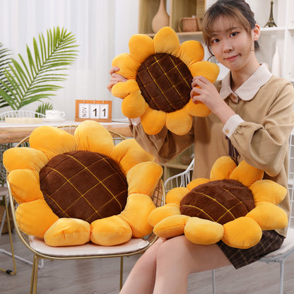 Soft Sunflower Cushion Decorative Pillow 40cm by HitMyNeed