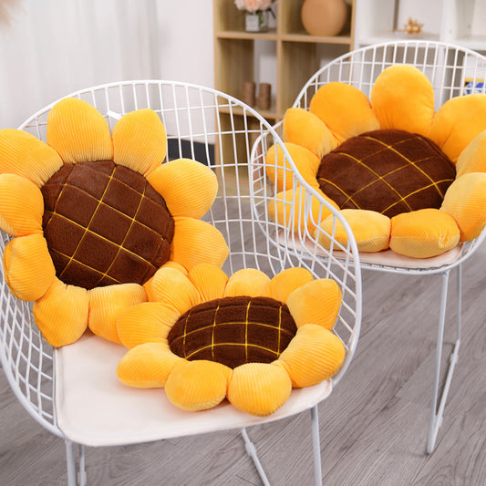 Soft Sunflower Cushion Decorative Pillow 50cm by HitMyNeed