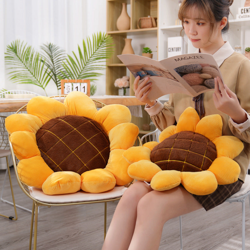 Soft Sunflower Cushion Decorative Pillow 70cm by HitMyNeed
