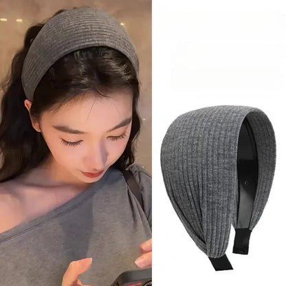 Soft Wide Cotton Turban Hairbands with Teeth Grip by HitMyNeed