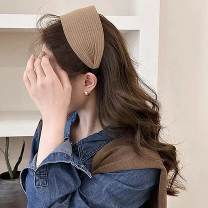Soft Wide Cotton Turban Hairbands with Teeth Grip by HitMyNeed