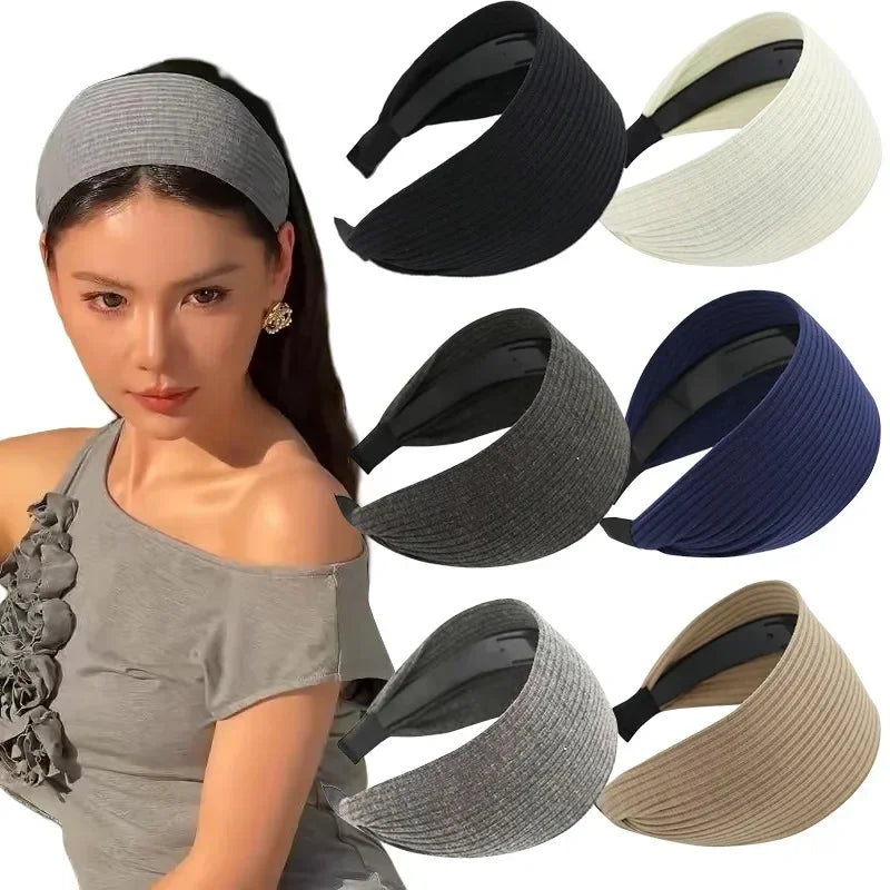 Soft Wide Cotton Turban Hairbands with Teeth Grip by HitMyNeed