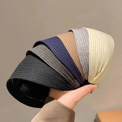 Soft Wide Cotton Turban Hairbands with Teeth Grip by HitMyNeed
