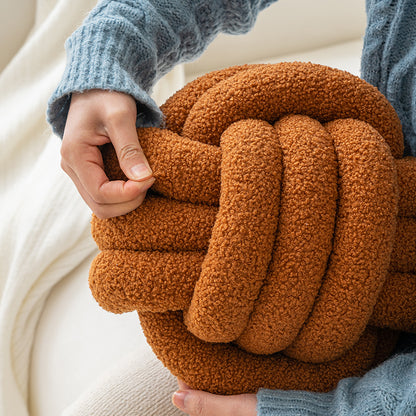 Soft Wool Knot Pillow Ball Cushion by HitMyNeed