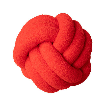 Soft Wool Knot Pillow Ball Cushion big-red 22cm-8-6-in by HitMyNeed