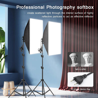 Softbox Lighting Kit with Tripod & E27 Continuous Bulb by HitMyNeed