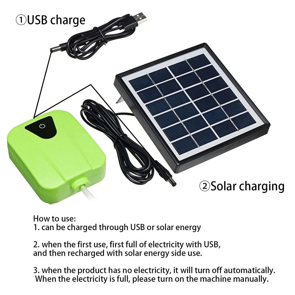 Solar Aquarium Air Pump Oxygenator 0.5W by HitMyNeed