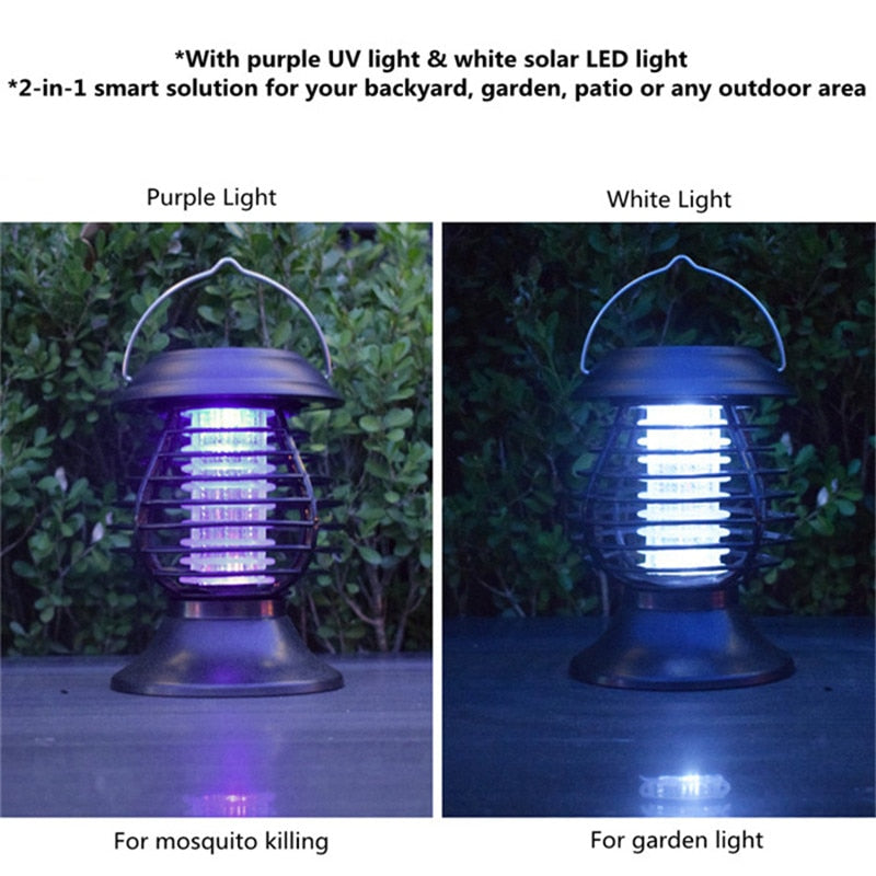 Solar Bug Zapper Mosquito Killer Lamp IP65 by HitMyNeed