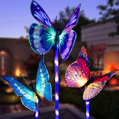Solar Butterfly Garden Lights Outdoor Decor (3 Pack) by HitMyNeed