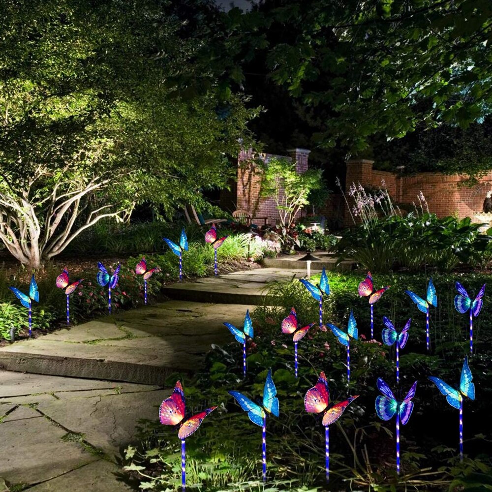 Solar Butterfly Garden Lights Outdoor Decor (3 Pack) by HitMyNeed