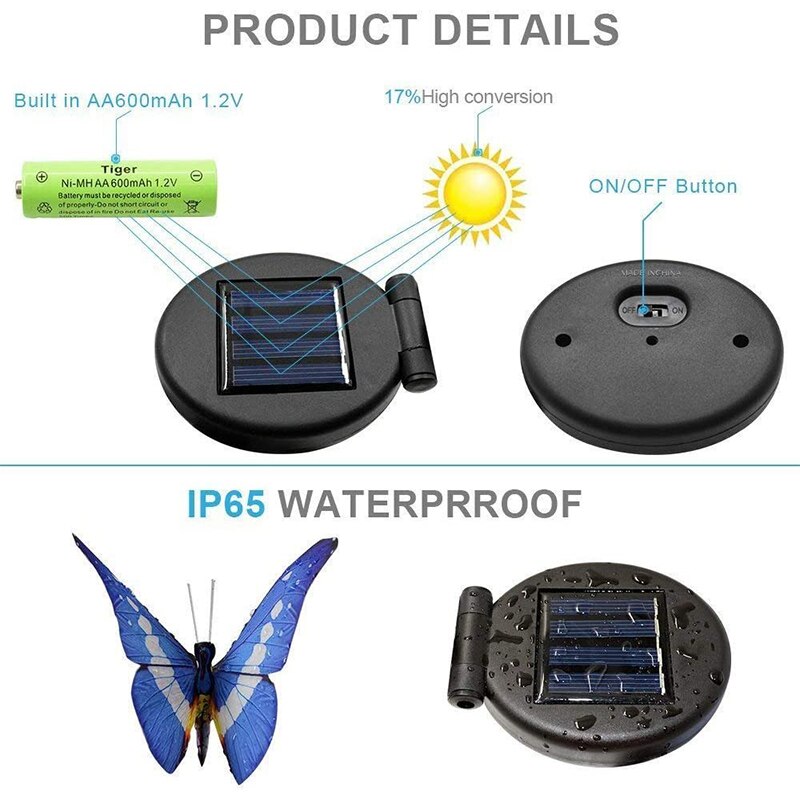 Solar Butterfly Garden Lights Outdoor Decor (3 Pack) by HitMyNeed