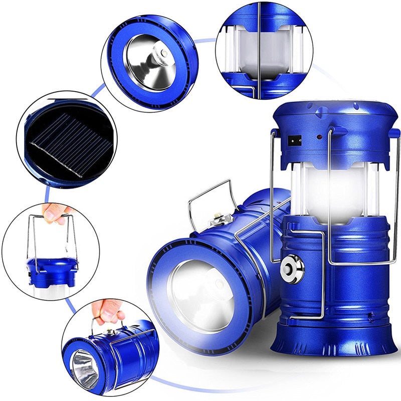 Solar Camping Lantern with Collapsible LED Light by HitMyNeed