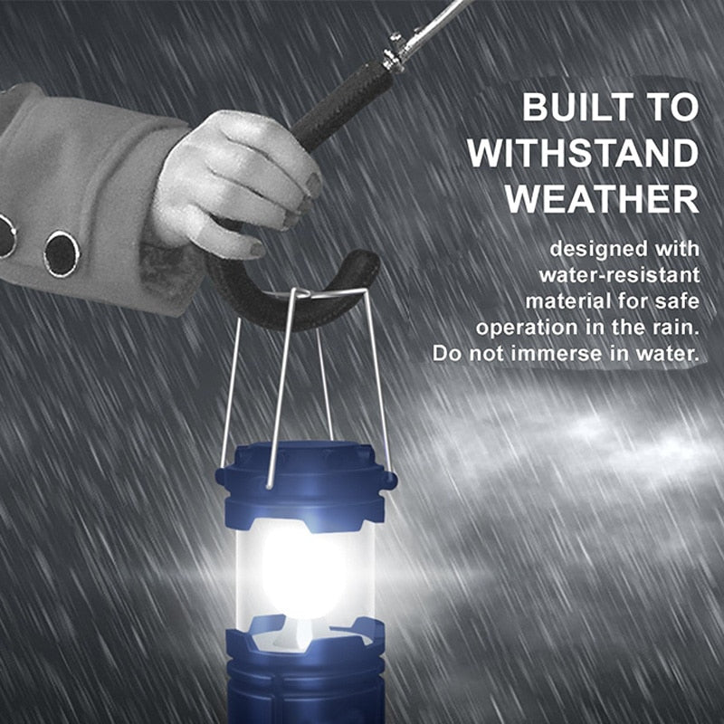 Solar Camping Lantern with Collapsible LED Light by HitMyNeed