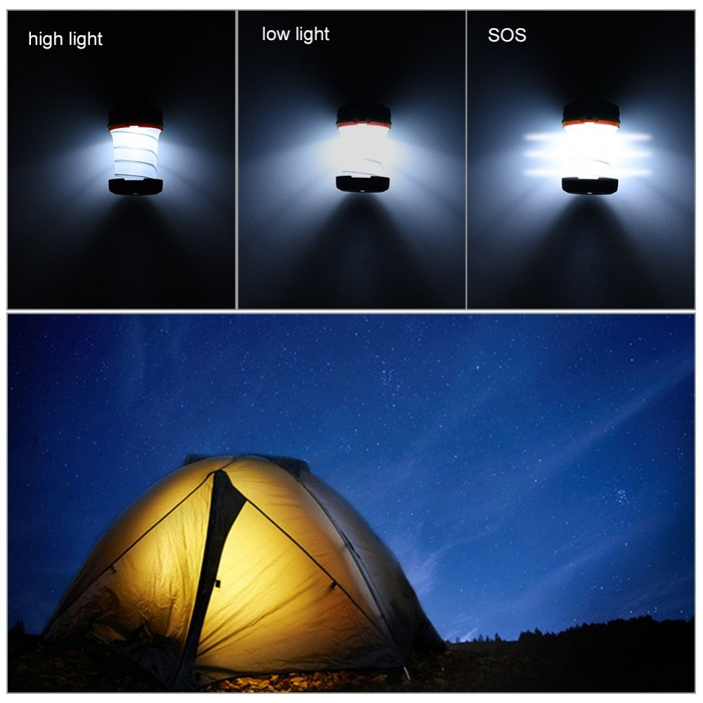 Solar Camping Light Portable USB Rechargeable Lamp by HitMyNeed