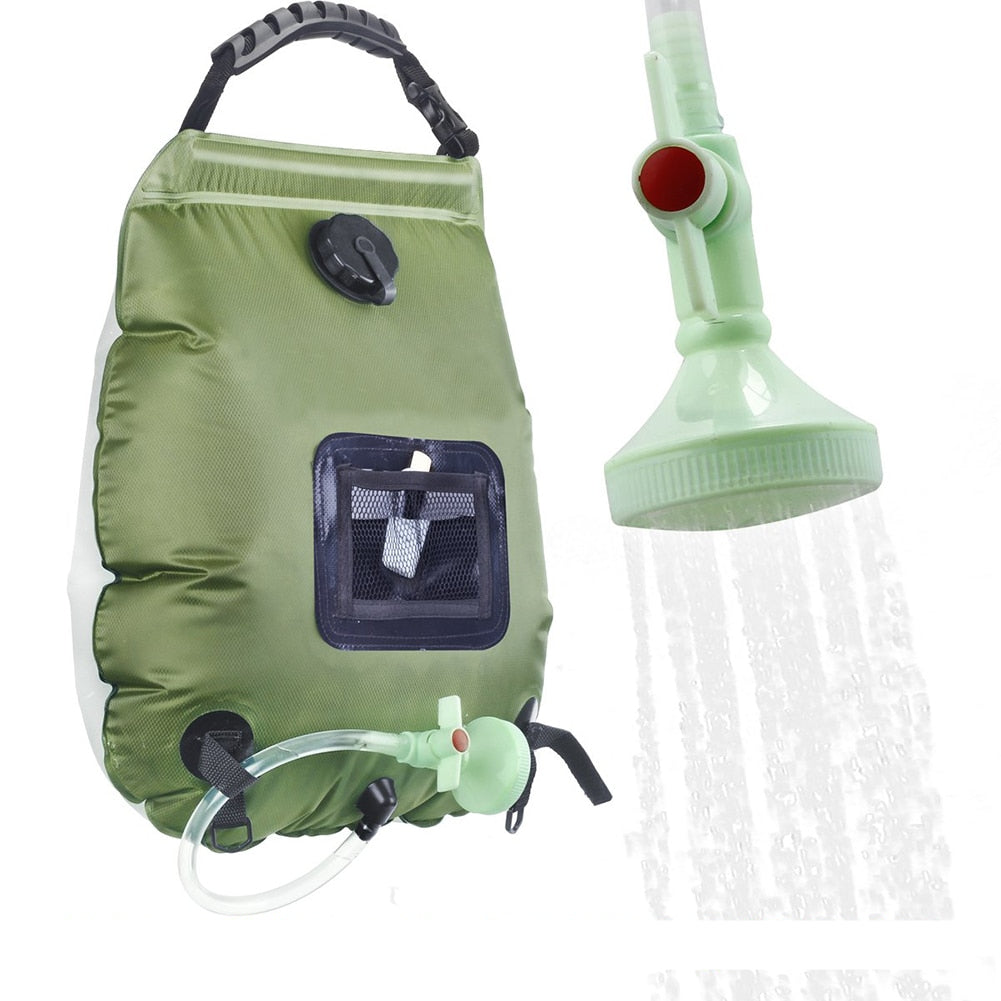 Solar Camping Shower Bag 20L with Hose & Showerhead by HitMyNeed