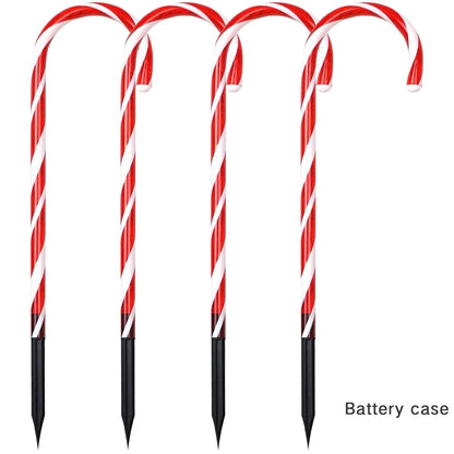 Solar Candy Cane Lights Set of 4 - Warm White LEDs by HitMyNeed