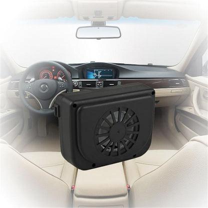 Solar Car Window Air Cooler Fan with Battery by HitMyNeed