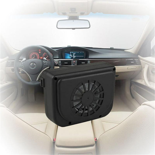 Solar Car Window Air Cooler Fan with Battery by HitMyNeed