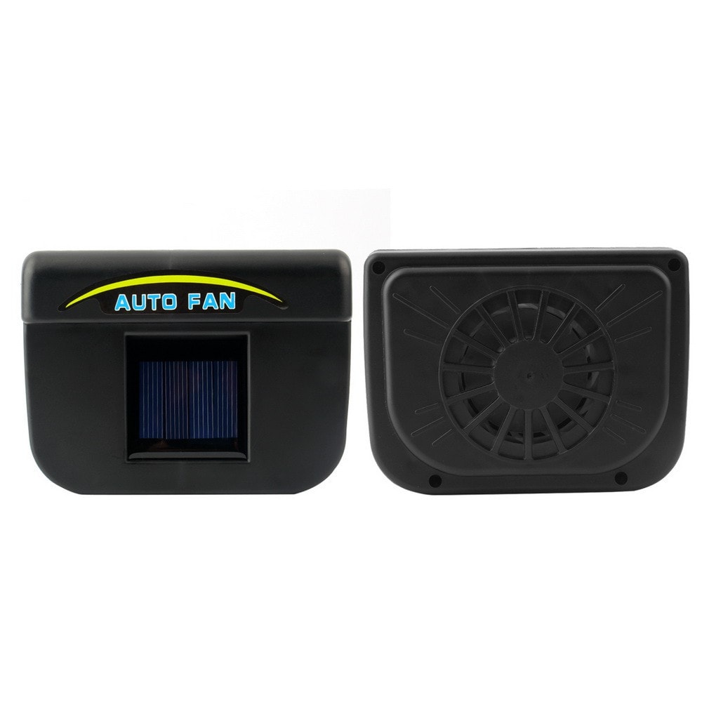 Solar Car Window Air Cooler Fan with Battery by HitMyNeed